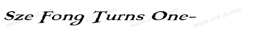 Sze Fong Turns One字体转换